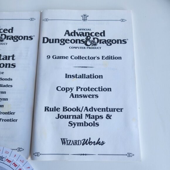VINTAGE Advanced Dungeons & Dragons MANUALS Pool of Radiance Translation Wheel - Picture 3 of 10